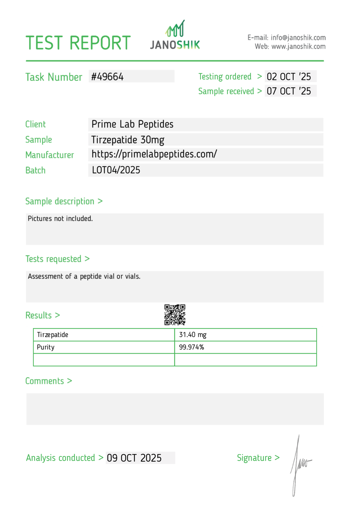 Tirzepatide – 30mg (10 Vials)